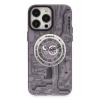 Newface Apple iPhone 14 Pro Kılıf Apollo Magneticsafe Desenli Kapak - Apollo Mor - 5
