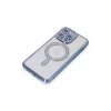 Newface Apple iPhone 14 Pro Kılıf Joke Simli Magneticsafe Kılıf - Mavi
