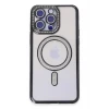 Newface Apple iPhone 14 Pro Kılıf Joke Simli Magneticsafe Kılıf - Siyah