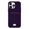 Newface Apple iPhone 14 Pro Kılıf Kelvin Kartvizitli Silikon - Derin Mor