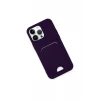 Newface Apple iPhone 14 Pro Kılıf Kelvin Kartvizitli Silikon - Derin Mor