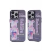 Newface Apple iPhone 14 Pro Kılıf Prada Desenli Kapak - Prada Mor - 1
