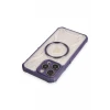 Newface Apple iPhone 14 Pro Kılıf Prag Magneticsafe Kapak - Derin Mor