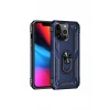 Newface Apple iPhone 14 Pro Kılıf Sofya Yüzüklü Silikon Kapak - Lacivert