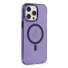 Newface Apple iPhone 14 Pro Kılıf Tron Şeffaf Magsafe Kapak - Derin Mor