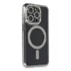 Newface Apple iPhone 14 Pro Max Kılıf Joke Simli Magneticsafe Kılıf - Gri