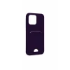 Newface Apple iPhone 14 Pro Max Kılıf Kelvin Kartvizitli Silikon - Derin Mor