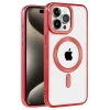 Newface Apple iPhone 14 Pro Max Kılıf Kronos Magsafe Kapak - Kırmızı