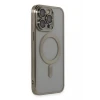 Newface Apple iPhone 14 Pro Max Kılıf Kross Magneticsafe Kapak - Titan Gri