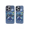 Newface Apple iPhone 14 Pro Max Kılıf Prada Desenli Kapak - Prada Mavi - 1