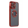 Newface Apple iPhone 14 Pro Max Kılıf Slot Silikon - Kırmızı