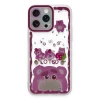 Newface Apple iPhone 14 Pro Max Kılıf Sweet Desenli Silikon Kapak - Pembe