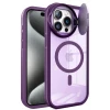 Newface Apple iPhone 14 Pro Max Kılıf Teleskop Lens Magsafe Silikon Kapak - Derin Mor