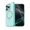 Newface Apple iPhone 14 Pro Max Live Diamond Magsafe Kapak - Yeşil