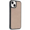 Newface Apple iPhone 15 Kılıf Aras Deri Kapak - Pudra