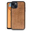 Newface Apple iPhone 15 Kılıf Aras Deri Kapak - Taba
