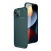 Newface Apple iPhone 15 Kılıf Auto Focus Karbon Kapak - Yeşil