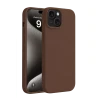 Newface Apple iPhone 15 Kılıf First Silikon - Kahverengi