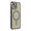 Newface Apple iPhone 15 Kılıf Joke Simli Magneticsafe Kılıf - Gri