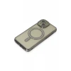 Newface Apple iPhone 15 Kılıf Joke Simli Magneticsafe Kılıf - Gri
