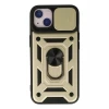 Newface Apple iPhone 15 Kılıf Pars Lens Yüzüklü Silikon - Gold