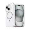 Newface Apple iPhone 15 Plus Live Diamond Magsafe Kapak - Şeffaf