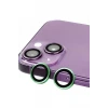 Newface Apple iPhone 15 Plus Raze Metal Kamera Lens - Yeşil