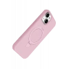 Newface Apple iPhone 15 Plus Regal Magsafe Standlı Kapak - Açık Pembe