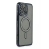 Newface Apple iPhone 15 Pro Kılıf Joke Simli Magneticsafe Kılıf - Lacivert