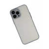 Newface Apple iPhone 15 Pro Kılıf Montreal Silikon Kapak - Gri