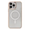 Newface Apple iPhone 15 Pro Kılıf Room Magneticsafe Silikon - Pudra