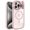 Newface Apple iPhone 15 Pro Kılıf Teleskop Lens Magsafe Silikon Kapak - Pembe