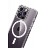 Newface Apple iPhone 15 Pro Max Combo Sert Şeffaf Magsafe Kapak - Şeffaf