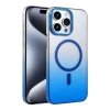Newface Apple iPhone 15 Pro Max Glossy Magsafe Kapak - Mavi