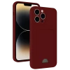 Newface Apple iPhone 15 Pro Max Kılıf Kelvin Kartvizitli Silikon - Bordo