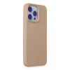 Newface Apple iPhone 15 Pro Max Kılıf Nano içi Kadife Silikon - Pudra