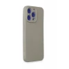 Newface Apple iPhone 15 Pro Max Kılıf Nano içi Kadife Silikon - Titan Gri
