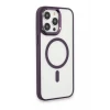 Newface Apple iPhone 15 Pro Max Kılıf Room Magneticsafe Silikon - Derin Mor