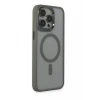 Newface Apple iPhone 15 Pro Max Kılıf Room Magneticsafe Silikon - Gri