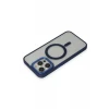 Newface Apple iPhone 15 Pro Max Kılıf Room Magneticsafe Silikon - Lacivert