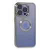 Newface Apple iPhone 15 Pro Max Kılıf Slot Silikon - Gümüş