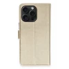 Newface Apple iPhone 15 Pro Max Kılıf Trend S Plus Kapaklı Kılıf - Gold