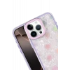 Newface Apple iPhone 15 Pro Max Lumi Desenli Kapak - Mor