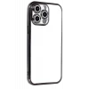 Newface Apple iPhone 15 Pro Max Razer Lensli Silikon - Siyah