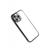 Newface Apple iPhone 15 Pro Max Razer Lensli Silikon - Siyah