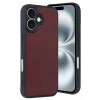 Newface Apple iPhone 16 Kılıf Aras Deri Kapak - Bordo