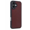 Newface Apple iPhone 16 Kılıf Aras Deri Kapak - Bordo