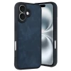 Newface Apple iPhone 16 Kılıf Aras Deri Kapak - Lacivert
