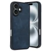 Newface Apple iPhone 16 Kılıf Aras Deri Kapak - Lacivert