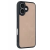 Newface Apple iPhone 16 Kılıf Aras Deri Kapak - Pudra